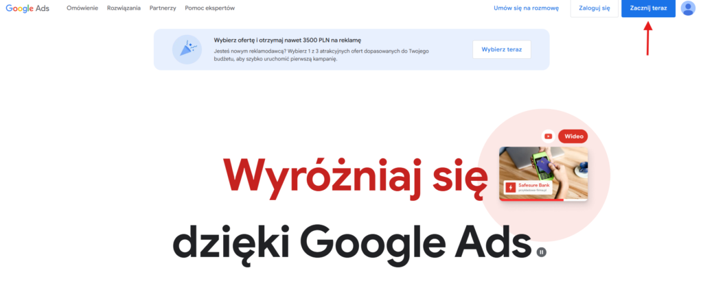 strona google ads
