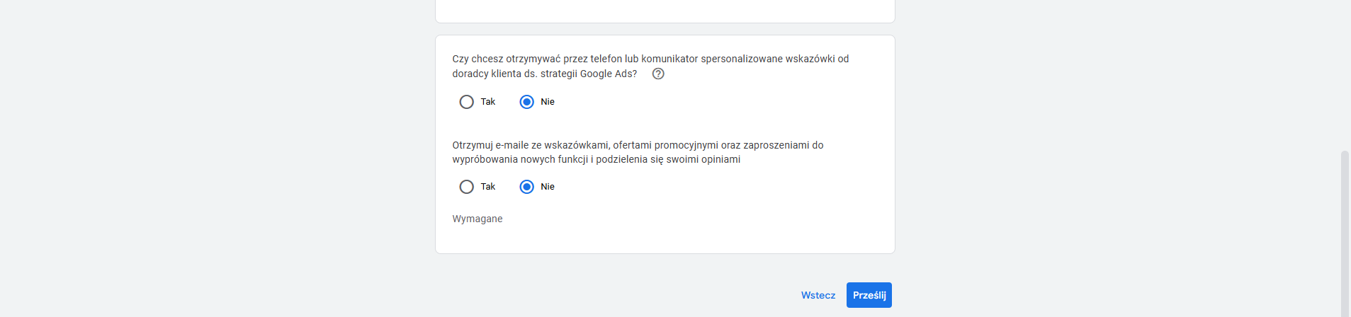 zaznaczanie zgody